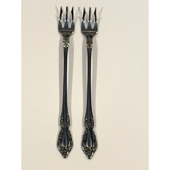 Set of 11 Oneida RAPHAEL Distinction Deluxe Stainless Seafood Cocktail Forks 6” - Picture 4 of 8